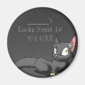 Aimant Chat Repère Noir 1 (Devant)