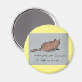 Aimant Chat ressemble à pain loaf mignon et drôle pâtisse (Recto/Verso)