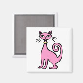 Aimant Chat rétro - Customisé (Recto/Verso)