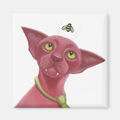 Aimant Chat rose (Devant)