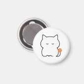 Aimant Chat roux dodu assis (Recto/Verso)