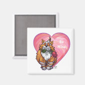 Aimant Chat roux Saint-Valentin (Recto/Verso)