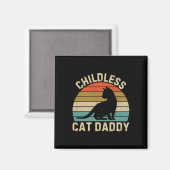 Aimant Chat sans enfant papa 2024 1 (Recto/Verso)