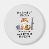 Aimant Chat sassy et mignonne orange (Devant)