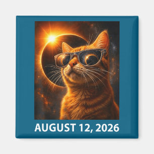 Aimant Chat selfie éclipse solaire totale 2026 12 août 20