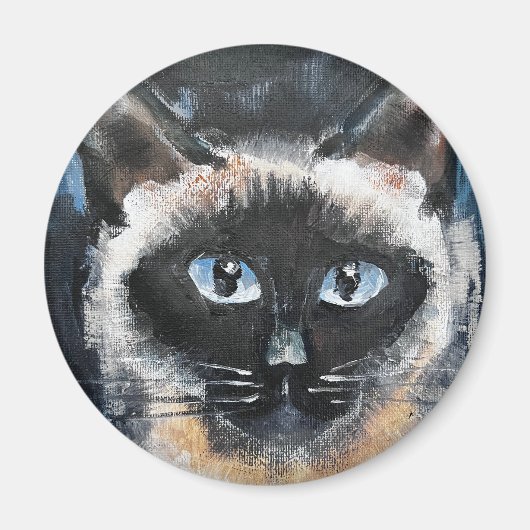 Aimant chat siamois (Devant)