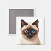 Aimant Chat siamois (Recto/Verso)