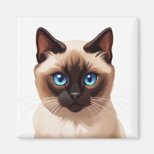 Aimant Chat siamois (Devant)
