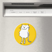 Aimant Chat souriant heureux comme une illustration de de (In Situ (Lave-vaisselle))