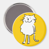 Aimant Chat souriant heureux comme une illustration de de (Recto/Verso)