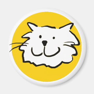 Aimant Chat souriant heureux comme une illustration de de