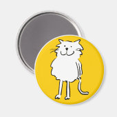 Aimant Chat souriant heureux comme une illustration de de (Recto/Verso)