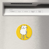 Aimant Chat souriant heureux comme une illustration de de (In Situ (Lave-vaisselle))