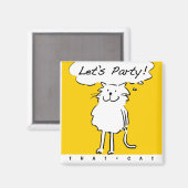 Aimant Chat souriant heureux comme une illustration de de (Recto/Verso)