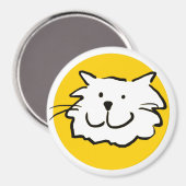 Aimant Chat souriant heureux comme une illustration de de (Recto/Verso)