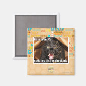 Aimant Chat sous-sol (Recto/Verso)