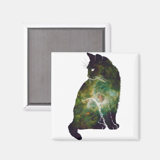 Aimant Chat spatial (Recto/Verso)
