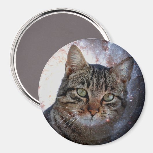 Aimant Chat spatial (Recto/Verso)