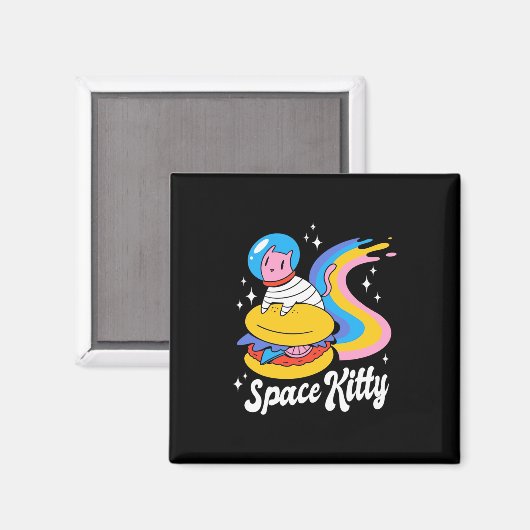 Aimant Chat spatial astronaute (Recto/Verso)