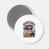 Aimant Chat squelette Halloween Graphique de citrouille v (Recto/Verso)