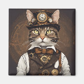 Aimant Chat Steampunk (Devant)
