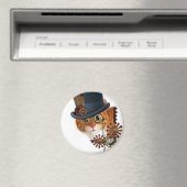 Aimant Chat Steampunk (In Situ (Lave-vaisselle))