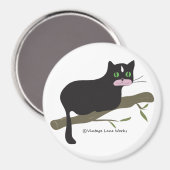 Aimant Chat sur une branche (Recto/Verso)