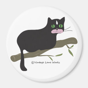 Aimant Chat sur une branche