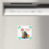 Aimant Chat Tigré de Noël (In Situ (Lave-vaisselle))