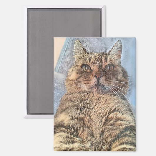 Aimant Chat Tigre Majestueux (Recto/Verso)