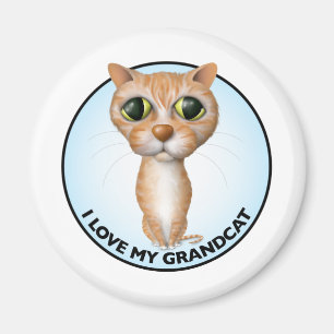 Aimant Chat tigré orange - amour d'I mon Grandcat