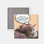 AIMANT CHAT TURQUE EN MÉDITATION TRANSCENDENTALE (Recto/Verso)
