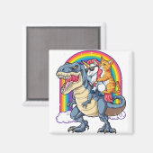Aimant Chat Unicorn Dinosaur T rex Kitten Amant (Recto/Verso)