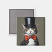 Aimant Chat victorien (Recto/Verso)