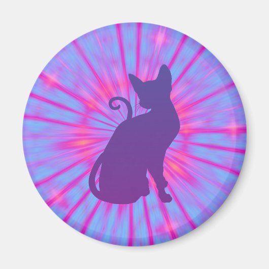 Aimant Chat Violet (Devant)