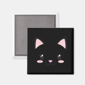 Aimant Chat visage chatons cils mignon drôle halloween (Recto/Verso)