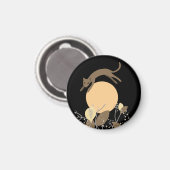 Aimant Chat volant au-dessus de la lune 2 (Recto/Verso)