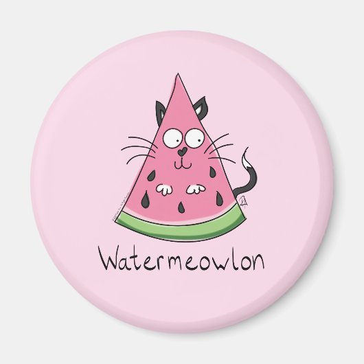 Aimant Chat Watermelon Cute Kid's (Devant)
