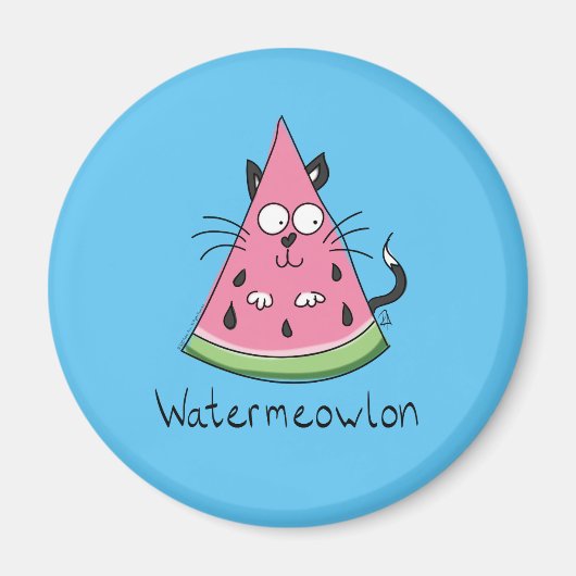 Aimant Chat Watermelon Cute Kid's (Devant)