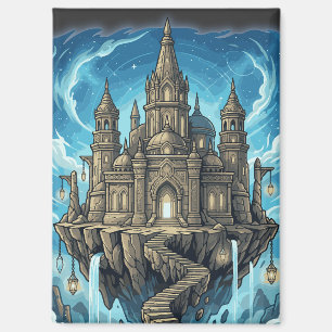 Aimant Château Céleste Magique Flottant Dans Les Nuages