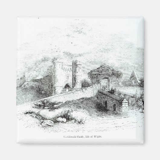 Aimant Château de Carisbrook, île de Wight (Devant)