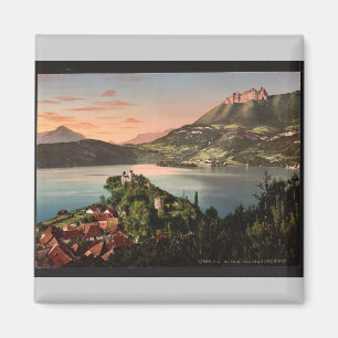 Aimant Chateau de Duingt, cru Photochr d'Annecy, France