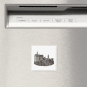 Aimant Château de Neuschwanstein Art historique noir et b (In Situ (Lave-vaisselle))