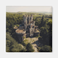 Château de pierre gris grand en Bois vert surélevé