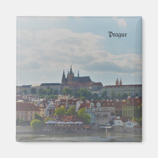 Aimant Château de Prague en aquarelle (Devant)