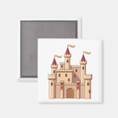 Aimant Château de princesse royale médiéval de conte de f (Recto/Verso)