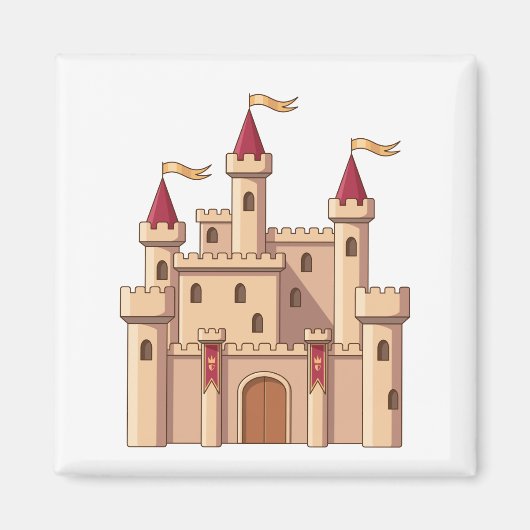 Aimant Château de princesse royale médiéval de conte de f (Devant)