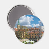 Aimant Château de Riga à Riga, Lettonie (Recto/Verso)