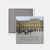 Aimant Château de Schönbrunn avec Fiaker Vienne, Autriche (Recto/Verso)