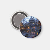 Aimant Château de Sorcière Halloween effrayant (Recto/Verso)